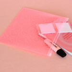 Sobre Pvc Paprika Trama Rosa Logo 26X23 Con Cierre Zip